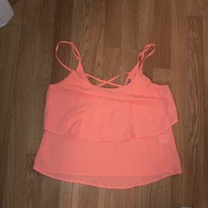 Peach spaghetti strap blouse